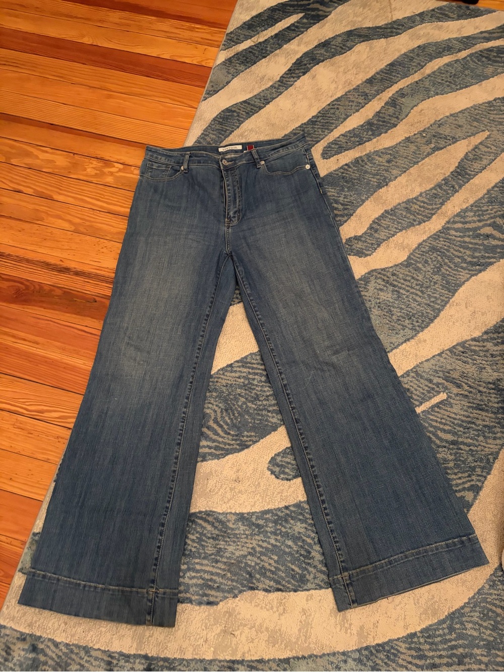 Stetson Wide Leg Denim Jeans in Blue